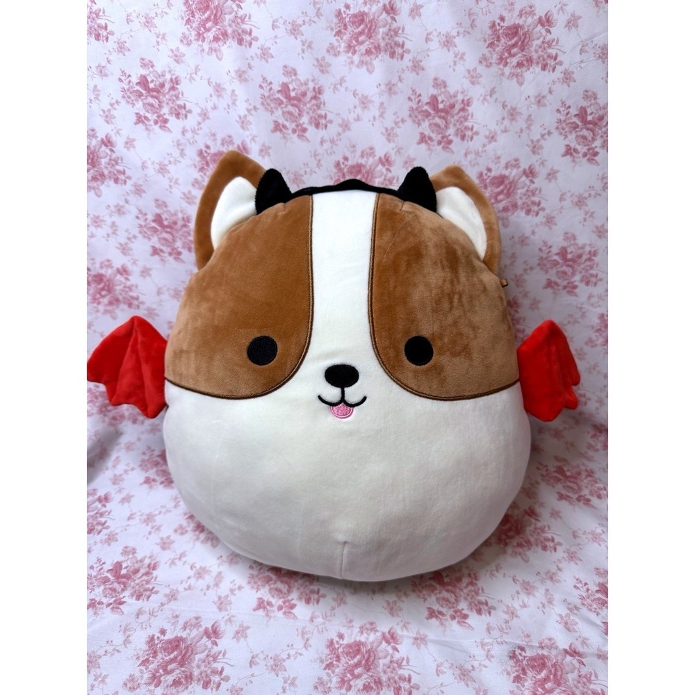 Squishmallows Reginald Corgi Devil Costume Plush 14" Halloween Dog